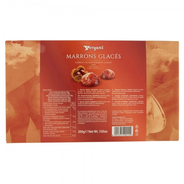 Marrons Glaces Whole Italian Glazed Chestnuts Vergani